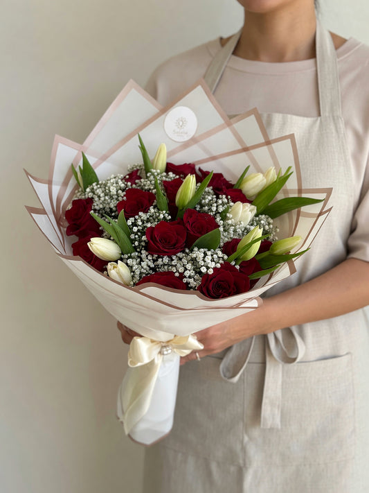Tulips and roses